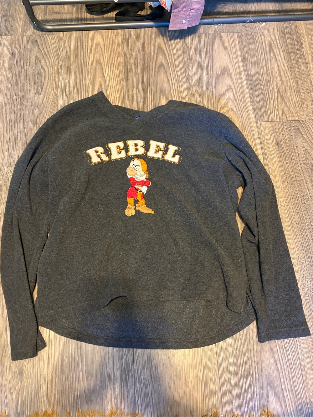 Disney Black 'Rebel' Sweatshirt with Character Patch